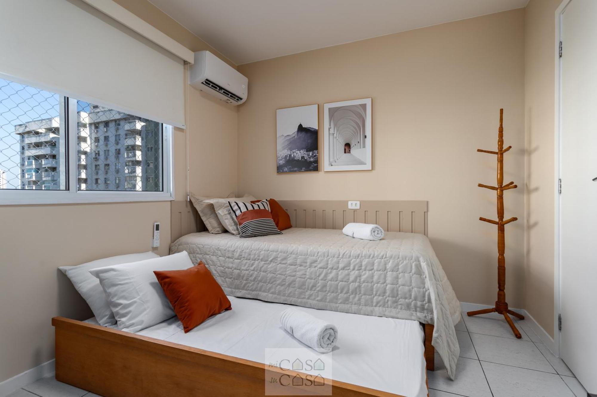 2 Quartos Com Varanda A 300M Riocentro Wi-Fi 120Mbps E Cozinha Completa - Condominio Com Piscina, Estacionamento, Portaria 24H E Parquinho Infantil - Apartamento Indicado Para Grupos, Hospedes A Trabalho E Criancas Rio de Janeiro Chambre photo