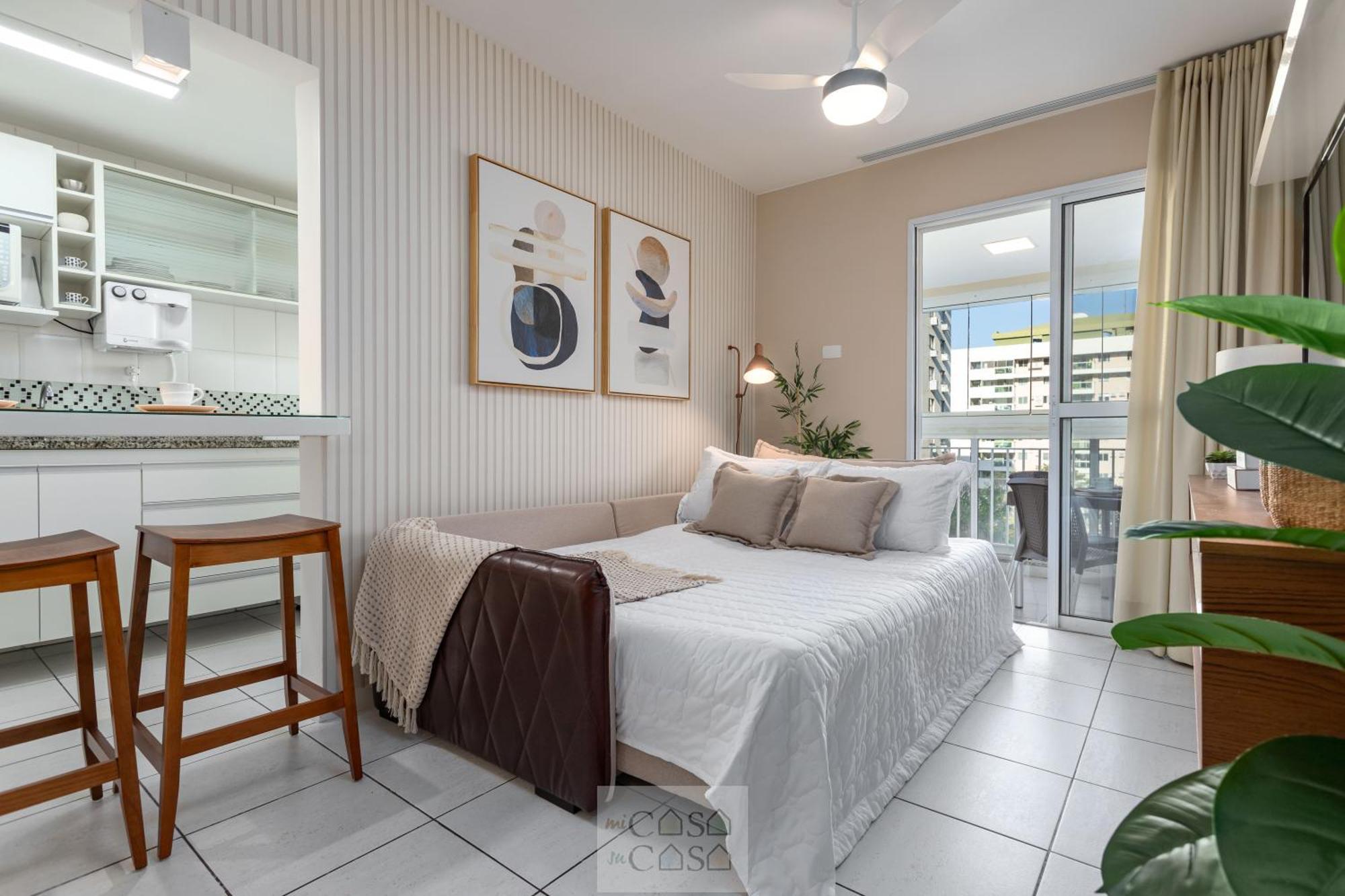 2 Quartos Com Varanda A 300M Riocentro Wi-Fi 120Mbps E Cozinha Completa - Condominio Com Piscina, Estacionamento, Portaria 24H E Parquinho Infantil - Apartamento Indicado Para Grupos, Hospedes A Trabalho E Criancas Rio de Janeiro Chambre photo
